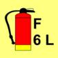 Огнетушитель пенный F 6 L - знак IMO