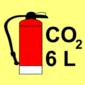 Огнетушитель углекислотный CO2 6 L - знак IMO 
