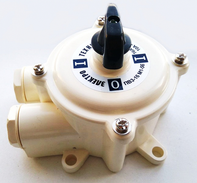 Пакетный выключатель ПВ 3-16 М1 16А 220V пласт. 56